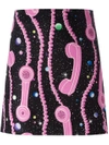 JEREMY SCOTT phone print skirt,DRYCLEANONLY