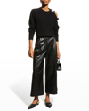 Altuzarra Ness Buckle Cold-shoulder Cashmere Sweater In Black