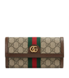 GUCCI CANVAS OPHIDIA GG CONTINENTAL WALLET