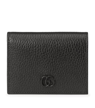 Gucci Leather Gg Marmont Card Holder In Black