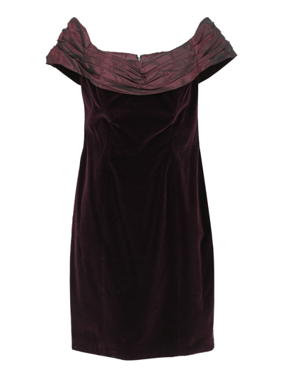 Pre-owned Luisa Beccaria Fabric Midi Dress In Purple