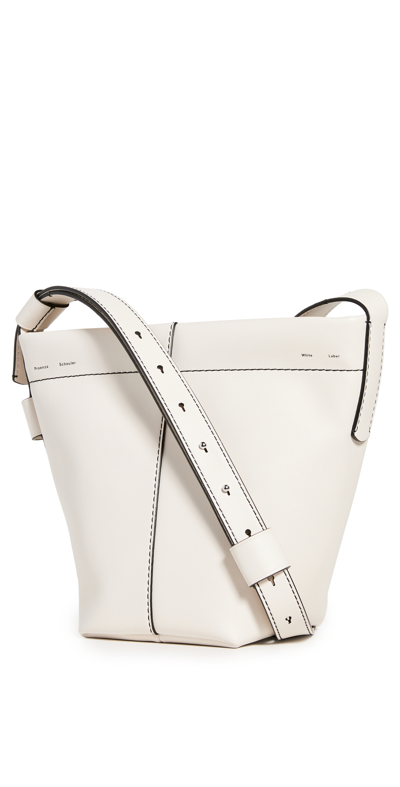 Proenza Schouler White Label Barrow Mini Leather Shoulder Bag In White
