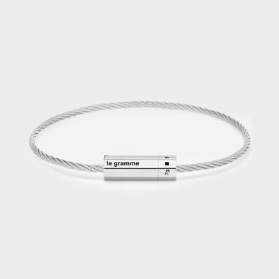 Le Gramme Le 7g Octagon Cable Bracelet In Silver