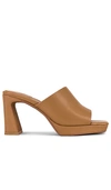 Jeffrey Campbell Square-toe Block-heel Sandals In Tan