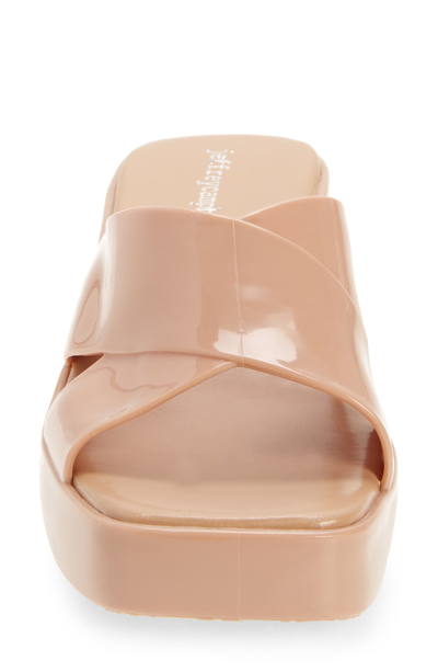 Jeffrey Campbell Bubblegum Platform Sandal In Nude Shiny