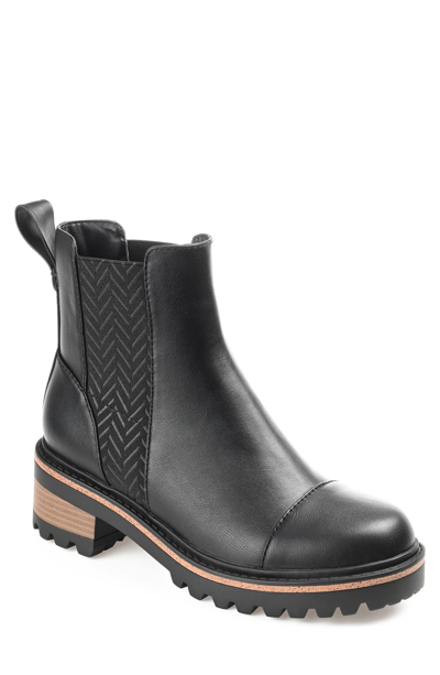 Journee Collection Journee Colleciton Mirette Lug Sole Chelsea Boot In Black
