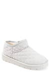 Journee Collection Tazara Quilted Faux Shearling Lined Slipper Boot In Grey