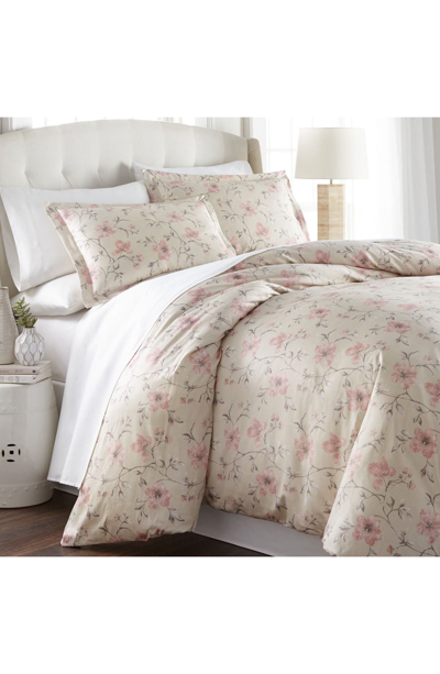 Southshore Fine Linens Ultra-soft 300 Thread-count Cotton Duvet Cover Set In Floral Soft Sand