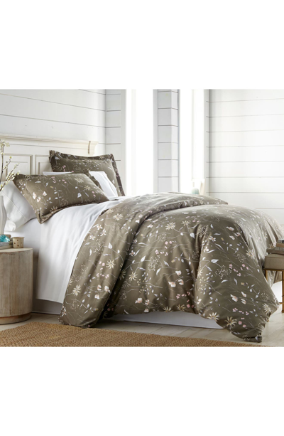 Southshore Fine Linens Full/queen Luxury Premium Floral Collection Comforter Set In Brown