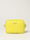 Patrizia Pepe Bag In Grained Leather In Yellow