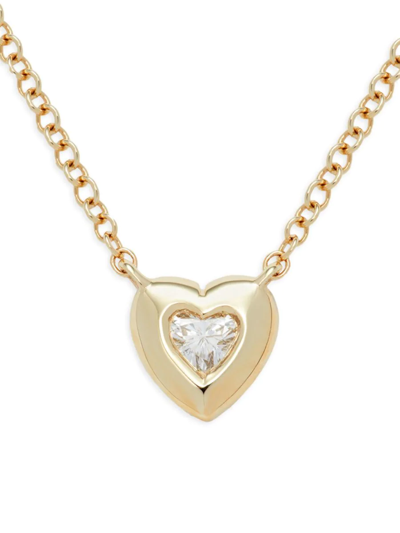 Saks Fifth Avenue Women's 14k Yellow Gold & 0.08 Tcw Diamond Pendant Necklace