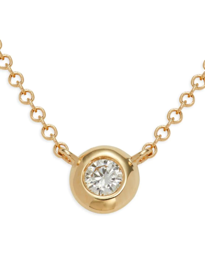 Saks Fifth Avenue Women's 14k Yellow Gold & 0.10 Tcw Diamond Pendant Necklace