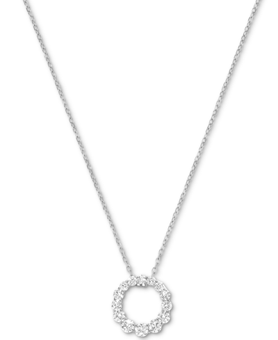 Macy's Diamond Graduated Circle 18" Pendant Necklace (5/8 Ct. T.w.) In 14k White Gold Or 14k Yellow Gold