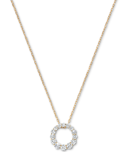 Macy's Diamond Graduated Circle 18" Pendant Necklace (5/8 Ct. T.w.) In 14k White Gold Or 14k Yellow Gold