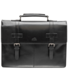 MANCINI MEN'S BUFFALO COLLECTION DOUBLE COMPARTMENT 15.6" LAPTOP AND TABLET BRIEFCASE