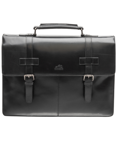 Mancini Men's Buffalo Collection Double Compartment 15.6" Laptop And Tablet Briefcase In Black