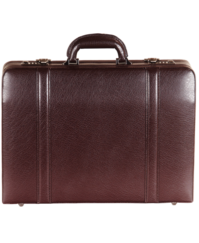 Mancini Men's Business Collection Expandable Attache Case Bag In Burgundy