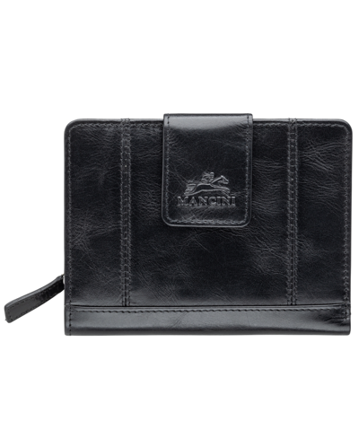 Mancini Men's Casablanca Collection Medium Clutch Wallet In Black