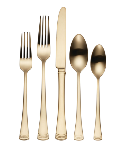 Lenox Portola 20 Piece Flatware Set, Service For 4 In Metallic And Gold