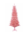 STERLING 7.5FT. PINK TUSCANY TINSEL TREE WITH 450 CLEAR LIGHTS