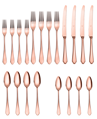 Mepra Dolce Vita Mirror Flatware Set, 20 Piece In Bronze