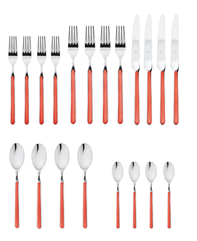 Mepra Fantasia Flatware Set, 20 Piece In Red