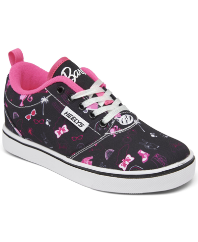 Heelys Little Girls Pro 20 Barbie Casual Skate Sneakers From Finish Line In Black/pink