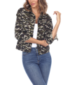 White Mark Women's Camo Denim Jacket In Green Army