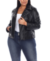 WHITE MARK PLUS SIZE FAUX LEATHER JACKET