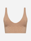 Nanushka Zosia Bouclé-knit Merino Wool-blend Bra Top