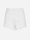 Haikure White Cotton Denim Beverly Shorts