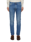 Brunello Cucinelli Faded Wash Skinny Jeans In Blue