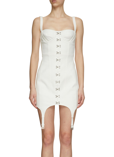 Dion Lee Bustier Garter Mini Dress In White ModeSens