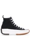 Converse Black Run Star Hike High Top Sneakers In Black
