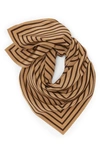Totême Signature Monogram Silk Scarf Dark Brown In Dark Brown Monogram