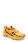 Saucony Peregrine 12 Trail Running Shoe In Vizi Gold/ Vizi Red