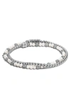 John Hardy Classic Chain Pearl Wrap Bracelet In Silver