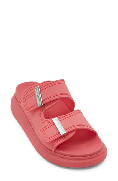 Alexander Mcqueen Oversize Slide Sandal In Coral