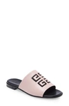 Givenchy Cutout 4g Logo Slide Sandal In Blush Pink