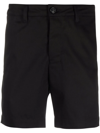 Ami Alexandre Mattiussi Cotton-twill Bermuda Shorts In Black