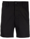 Ami Alexandre Mattiussi Cotton-twill Bermuda Shorts In Schwarz