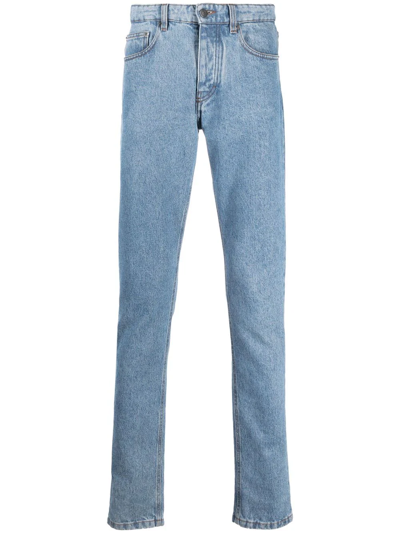 Ami Alexandre Mattiussi Mid-rise Straight-leg Jeans In Blue