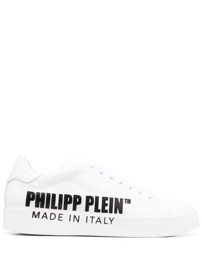 Philipp Plein Logo-print Low-top Sneakers In White