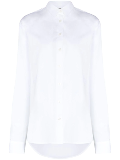 Totême Toteme Striped Cotton-poplin Shirt In White