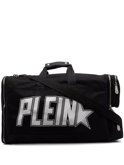 Philipp Plein Logo-print Gym Bag In Schwarz