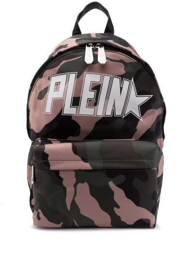 Philipp Plein Camouflage-print Backpack In Grün