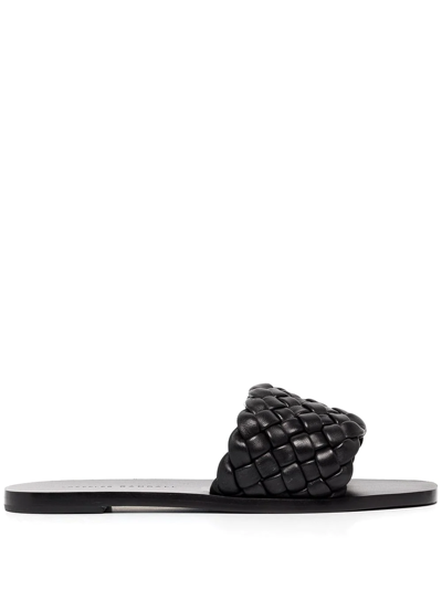 Loeffler Randall Women's Sonnie Woven Leather Slides In Neutral,black