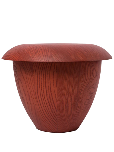 Karakter Bon Sculptural Stool In Braun