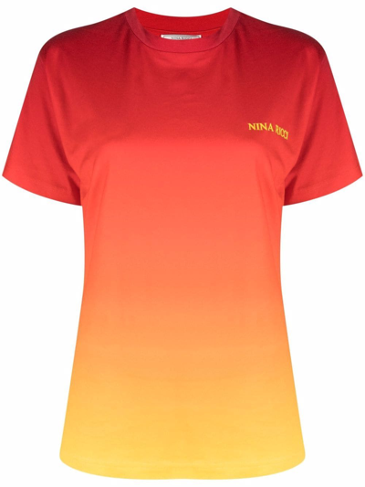 Nina Ricci Gradient-effect T-shirt In Red