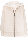 Barrie Woven Bomber Jacket In Nude